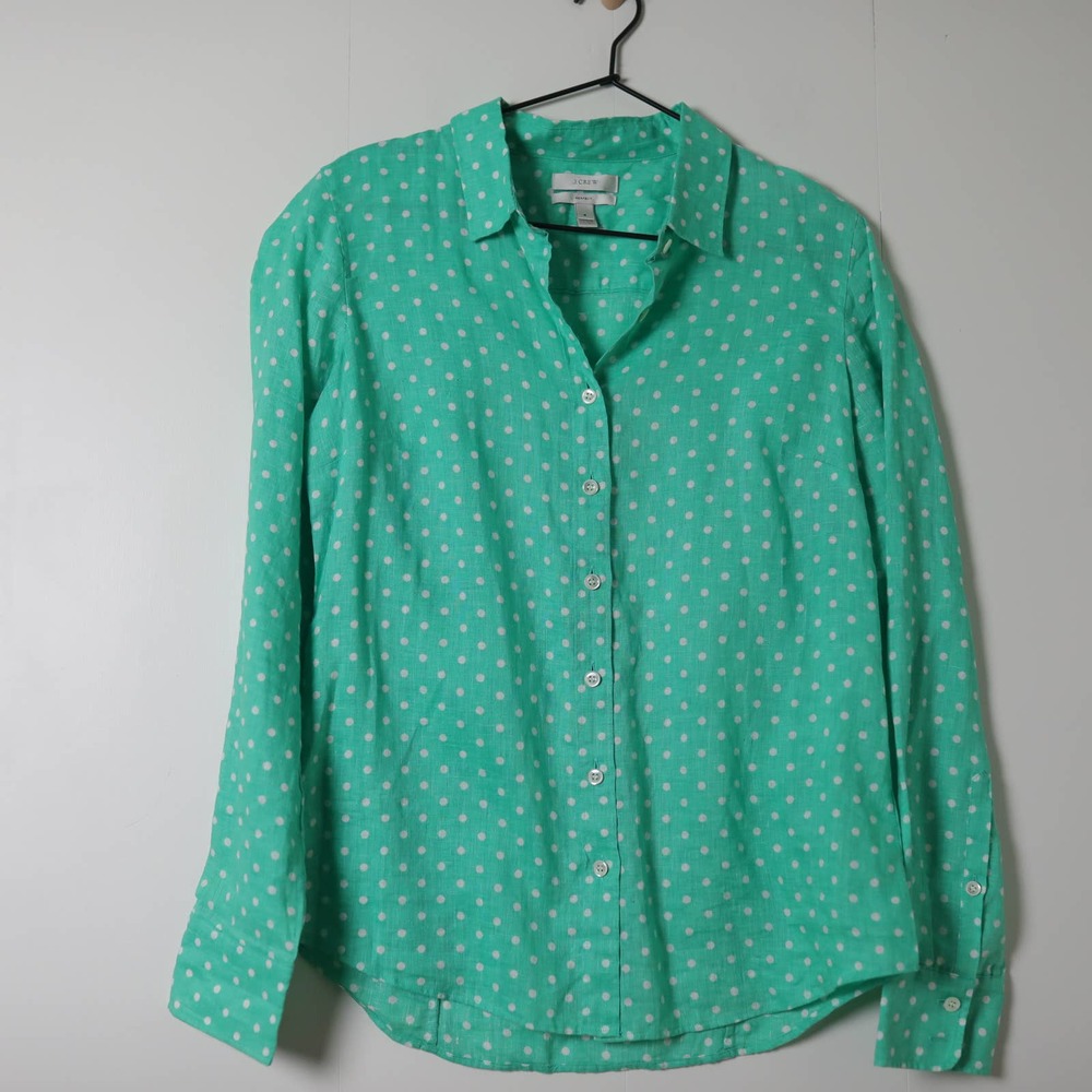 J. Crew Spring Green Perfect Button Down Size 6
